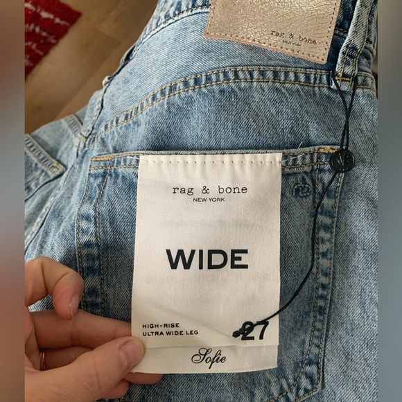 rag & bone Blue Flare & Wide Leg Jeans - Picture 7 of 8